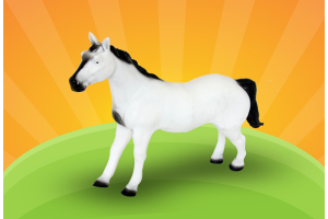 CAVALO BRANCO DE VINIL REF-VB166