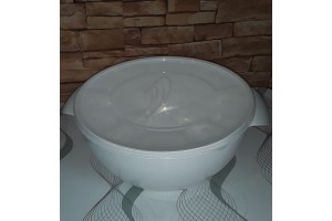 SALADEIRA 6,5 LTS BRANCO C/ TAMPA REF-60004