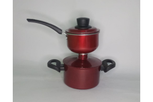 CUSCUZEIRA EXPRESS 1PC C/ALCA PINTADA (VERMELHA) REF-4601